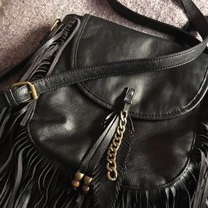 Crossbody Fringe Faux Leather Bag